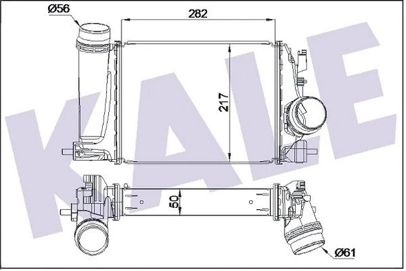 Nissan Turbo Radyatoru (intercooler) Nissan Qashqaı 1,2 2013> Renault Megane IV 1,2 2015 - Kale 350970 ürün görseli