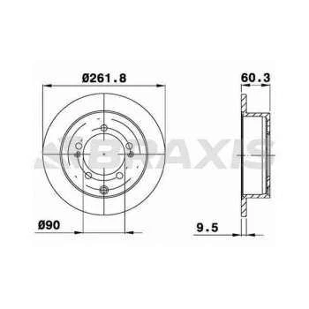 Mitsubıshı Arka Fren Disk Aynası Mitsubıshı Pajero Shogun - Braxıs Ae0632 ürün görseli