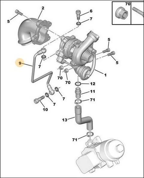 Psa Turbo Yaglama Borusu - Turbo Yaglama Borusu - Psa 0379.62 ürün görseli