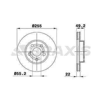 Toyota On Fren Disk Aynası Toyota Prius 1.5i - Braxıs Ae0372 ürün görseli