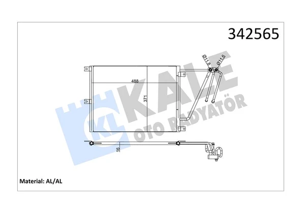 Opel Klima Radyatoru Vectra B 2.0 Dti 16v / 2.2 Dti 16v 97 03 - Kale 342565 - Resim 1