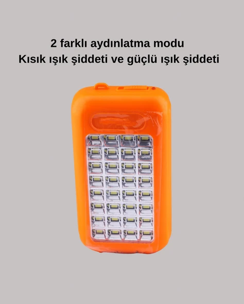 Gold Silver Güneş Enerjili Powerbank Işıldak – 10000 mAh, 32 LED, Çift USB, Su Geçirmez - 3