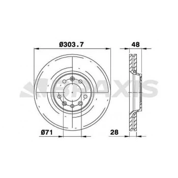 Psa On Fren Disk Aynası C5 III P407 Dw10bted4 (2,0 16v) Expert III Jumpy III Scudo III Havalı 1,6hdi 2,0 - Braxıs Ad0122 ürün görseli