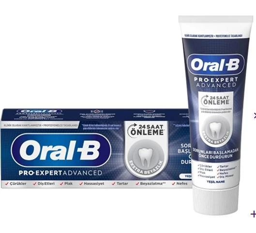Oral-B Pro Expert Advanced Ekstra Beyazlık 75 ml | Yeşil Nane - 1