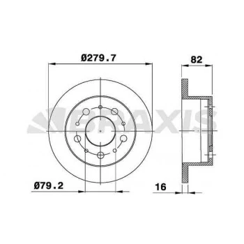 Fiat Arka Fren Disk Aynası Boxer Jumper Ducato (tum Modeller) 18q (16 Jant) 2,0 Hdi 2,2 Hdi 2,8hdi 2,8hdi - Braxıs Ad0348 ürün görseli