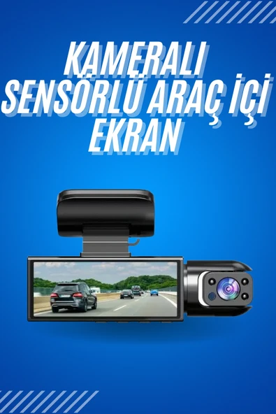 Araç İçi Full Hd Kamera Ön ve Arka Kameralı Ekranlı Araç Kamerası ürün görseli 1