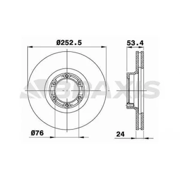Renault On Fren Disk Aynası Renault Trafıc 1.7 2.0 2.1d 2.5d - Braxıs Ae0107 ürün görseli