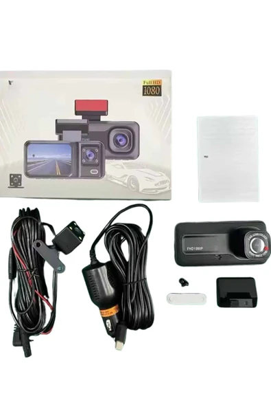 Ön ve Arka Kameralı 2 İnç 1080P Full HD DVR Araç İçi Ekran - Resim 4