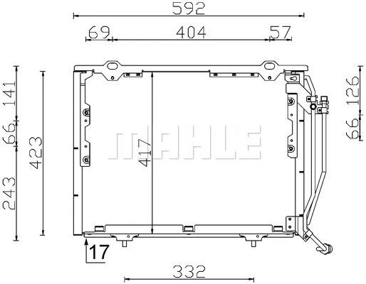 KLIMA RADYATORU W202 97>00 S202 98>01 W210 99>02 - MAHLE AC 243 000S - 1