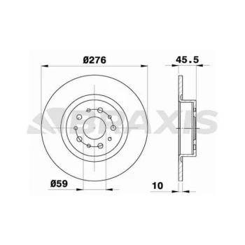 Alfa Romeo Arka Fren Disk Aynası Alfa 147 3.2gta 02 / 03 Alfa 156 1.9jtd / 2.0jts / 2.4jttd 05 / 01 09 / 05 - Braxıs Ae0345 ürün görseli