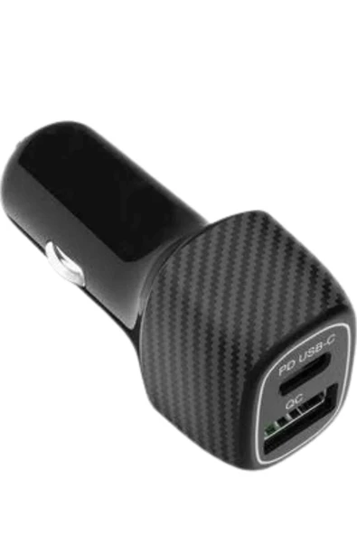 38W USB Type-C Girişli Oto Çakmaklık Araç İçi Hızlı Şarj Çakmaklık Şarj Aleti - Resim 3