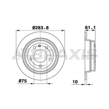 Bmw Arka Fren Disk Aynası Arka Bmw Serie E28 E24 77> - Braxıs Ae0738 ürün görseli