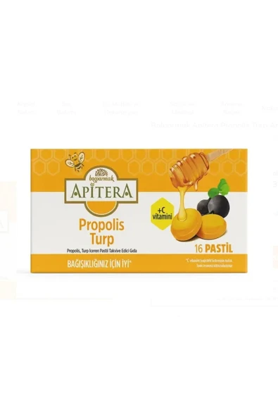 APITERA PROPLIS KARA TURP 16 PASTİL ürün görseli