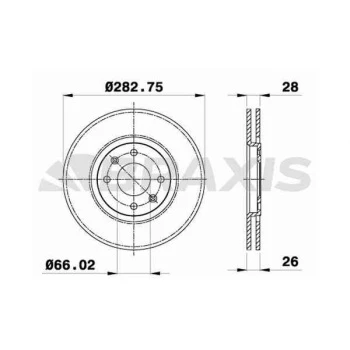 Psa On Fren Disk Aynası Xantıa P406 Xu10j4r / Ew10j4 (2,0 16v) 2,2hdi 16v Es9j4s (3,0 V6 24v) / (95 ) Ha - Braxıs Ae0090 ürün görseli