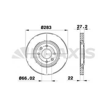 Psa On Fren Disk Aynası Xantıa 93> Xsara 98> Zx 96 97 P306 Gti / Xu10j4rs S16 97> P405 Ym 2.0 16 - Braxıs Ae0334 ürün görseli