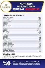 Nutraxin Multivitamin Mineral Immune 60 Tablet - Resim 3