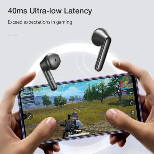 BlitzWolf BW-FLB5 TWS Bluetooth V5.0 HiFi Stereo 13mm Büyük Dinamik Sürücü Düşük Gecikmeli RGB Oyuncu Kulaklığı - 3