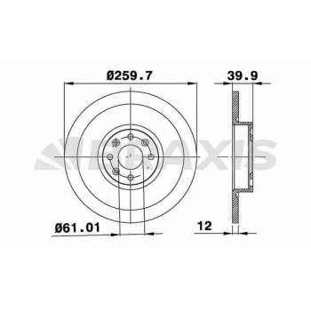 Volvo On Fren Disk Aynası Volvo 440 1.6i 1.7i - Braxıs Ae0559 ürün görseli