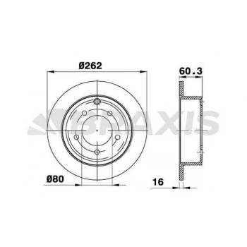 Jeep Arka Fren Diski Jeep Compass Patrıot - Braxıs Ae0561 ürün görseli