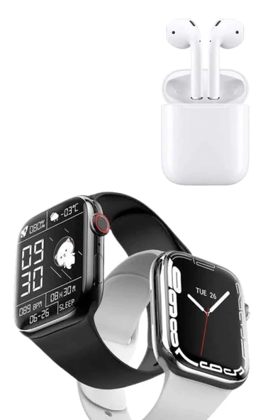 Akıllı Saat Kulaklık Hediyeli Uyku ve Sağlık Takibi Yapabilen Uzun Ömürlü - Resim 4