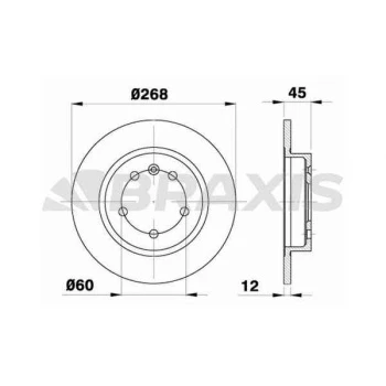 Opel Arka Fren Disk Aynası Astra Cruze J 1.3 Cdti / 1.4 / 1.4 Turbo / 1.6 / 1.6 Sidi / 1.7 Cdti / 2.0 Cdt - Braxıs Ae0292 ürün görseli