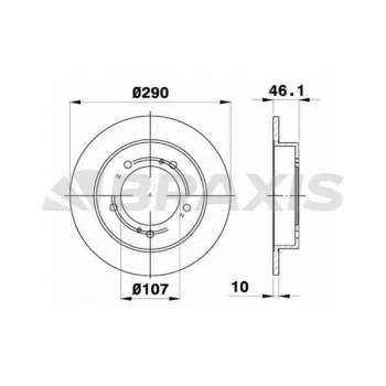 Suzukı On Fren Disk Aynası Duz Vitara 3 Kapı 1.6 90>98 290x5 - Braxıs Ae0118 ürün görseli