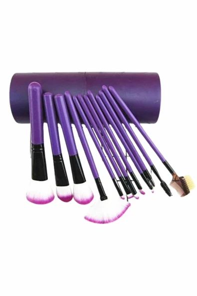 12 Parça Makyaj Fırçası Yumuşak Kıllı Profesyonel Fırça Seti Yüksek Kaliteli Pürüzsüz - 4