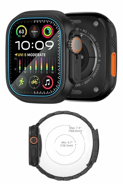 Ultra 3 Kordonlu Amoled Ekran Akıllı Saat Çok Fonksiyonlu Uyku ve Sağlık Takibi - Resim 4