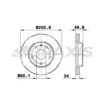 Daewoo On Fren Disk Aynası Daewoo Leganza 2.0i 2.2i - Braxıs Ae0658 ürün görseli