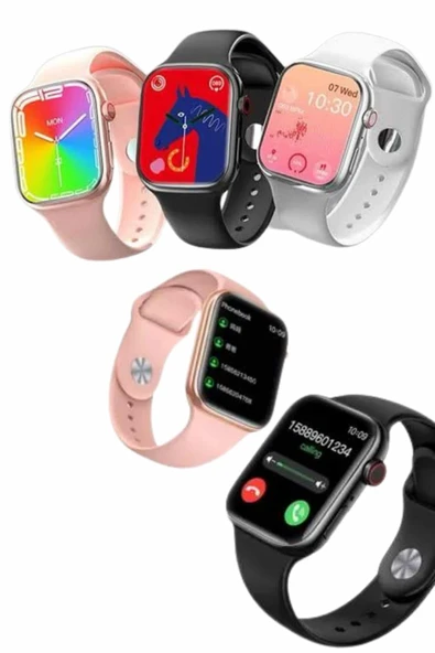 Kadınlara Özel Yeni Nesil Pembe Amoled Ekran Ultra Akıllı Saat 49MM - Resim 5