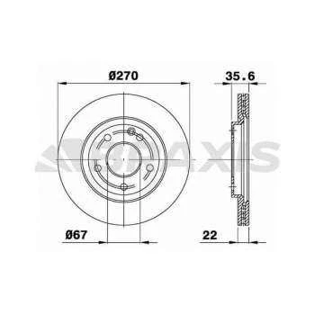 Mercedes Fren Diski On Vaneo 414 02>05 - Braxıs Ae0511 ürün görseli