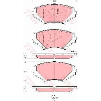 Mazda On Fren Balatası Mazda Rx 8 2,6 03>12 - Trw Gdb3356 - Resim 1
