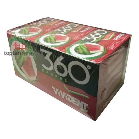 Vivident Cüzdan 360 Karpuz Aromalı Sakız 18 adet