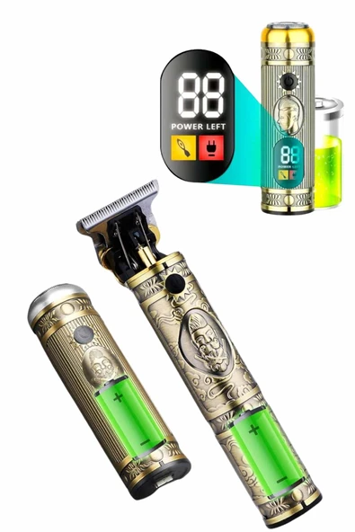 Erkeklere Özel 3 Başlıklı Tıraş Makinesi Saç Sakal Ense Kulak Tıraşına Uygun - 5