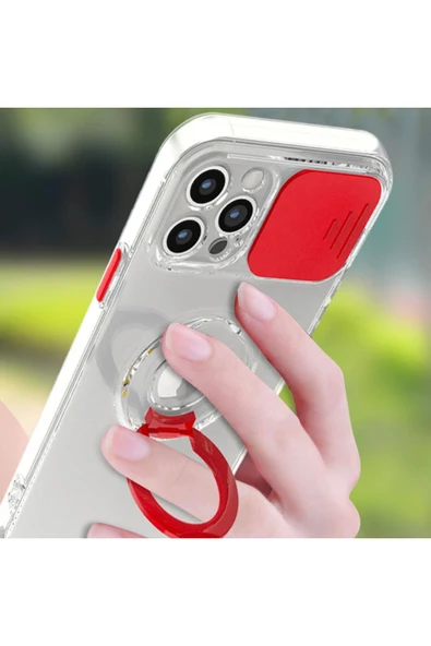 Akman Ally iPhone 11 Pro Max 6.5inç Kılıf Sürgülü Kamera Lens Korumalı Yüzük - ACL6205328-9012 - Resim 6