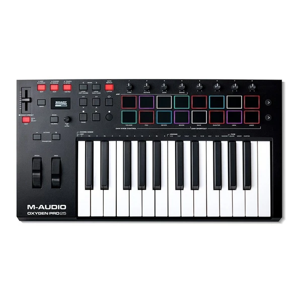 M-Audio Oxygen Pro 25 25 tuş, Yarı-ağır tuşe profesyonel USB/MIDI controller - Yeni nesil ürün görseli