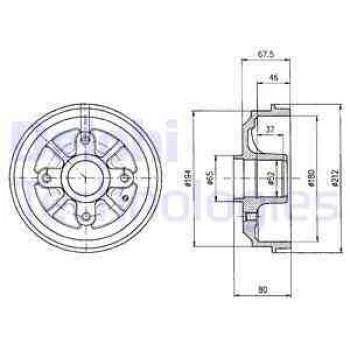 Psa Arka Fren Kampanası P106 P206 P206+ (t3e) Saxo Ax Olcu: (180*30) Abssız - Delphi Bf324 ürün görseli