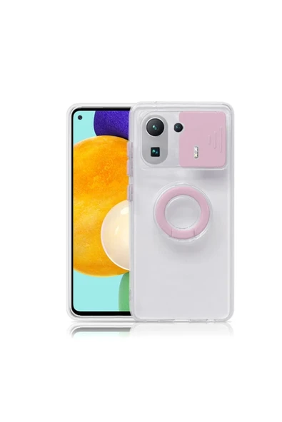Akman Ally Xiaomi Mi 11 Pro Kılıf Sürgülü Kamera Lens Korumalı Yüzük Standlı - ACL6203259-4344 - Resim 5