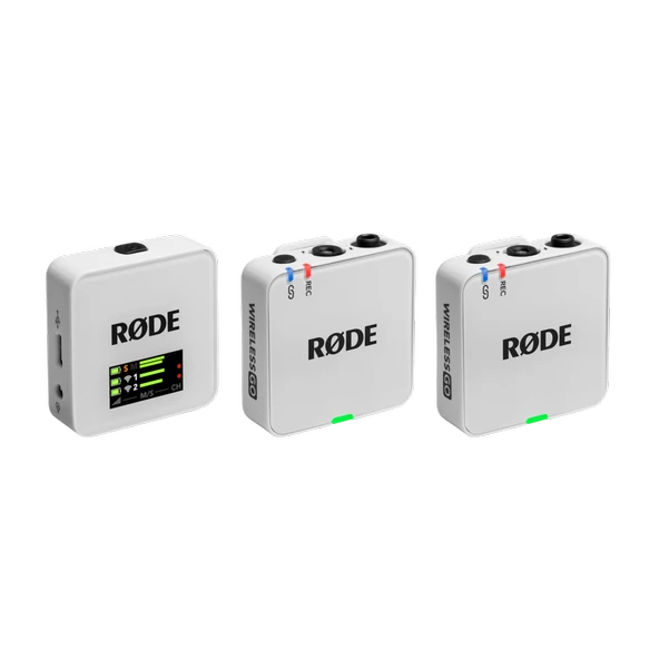 RØDE Wireless GO (Gen 3) - Beyaz 3.Nesil, İki vericili, 32-bit kayıt özellikli kablosuz mikrofon seti ürün görseli