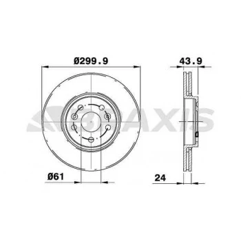 Renault On Fren Disk Aynası Scenic II Grand Scenic II 2.0 DCI 05=> (hava Kanallı) - Braxıs Ae0778 ürün görseli