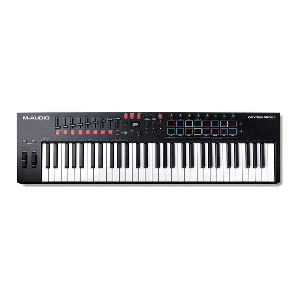 M-Audio Oxygen Pro 61 61 tuş, Yarı-ağır tuşe profesyonel USB/MIDI controller - Yeni nesil ürün görseli