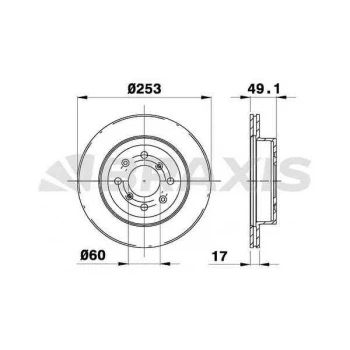 Opel On Fren Disk Aynası Agıla 1.0 I / 1.2 I / 1.3 Cdti 00 - Braxıs Ae0087 ürün görseli