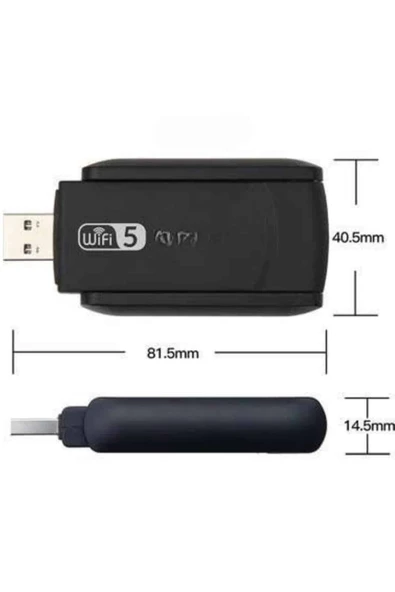 Wifi Alıcı Dual Band Usb 3.0 Adaptör Kablosuz Windows 7/8/10/11 - 5