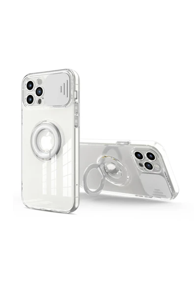 Akman Ally iPhone 11 Pro Max 6.5inç Kılıf Sürgülü Kamera Lens Korumalı Yüzük - ACL6205328-9012 ürün görseli