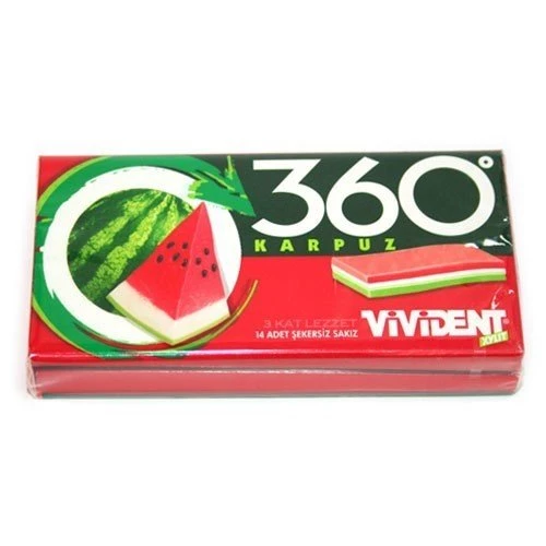 Vivident Cüzdan 360 Karpuz Aromalı Sakız 18 adet - 2