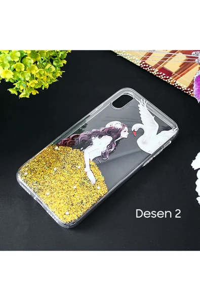 Akman İphone X Xs 3d Diamond Elbise Şeffaf Silikon Kılıf-(1903) - ACL6202299-3071 - Resim 2