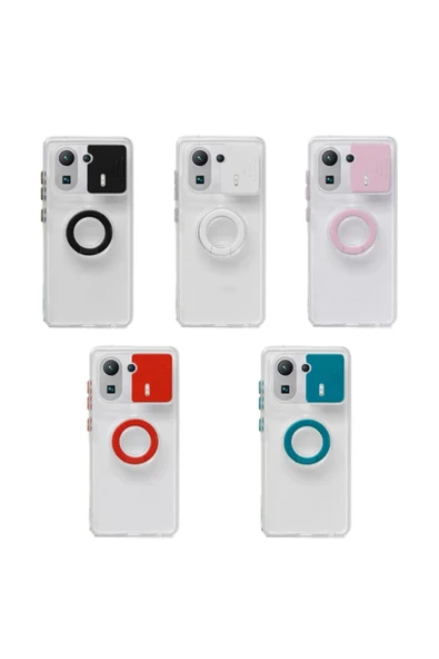 Akman Ally Xiaomi Mi 11 Pro Kılıf Sürgülü Kamera Lens Korumalı Yüzük Standlı - ACL6203259-4344 - Resim 6