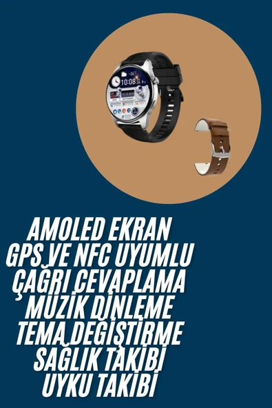 2025 Model Akıllı Saat Titreşimli Uyku ve Sağlık Takibi NFC ve GPS Uyumlu - Resim 2
