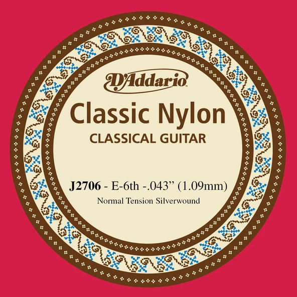 DADDARIO J2706 DADDARIO J2706 KLASİK TEK TEL, NAYLON, E-(Mİ), NORMAL ürün görseli