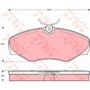 Renault On Fren Balatası Trafıc II Vivaro 01> - Trw Gdb1466 - Resim 1